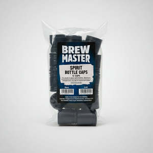 Spirit Bottles: Spirit Bottle Cap Black x12 - BrewMaster