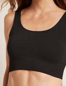 Lounge Wear: Ribbed Seamless Bra | Black