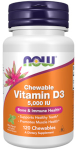 NOW Chewable Vitamin D 3 1000iu 180 chewables