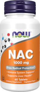 Be Pure Supplements: NOW NAC 1000mg 60 caps