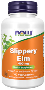 NOW Slippery Elm  400mg 100 capsules
