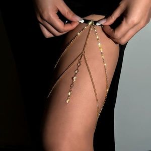 Products: Two Layer Metal Thigh Chain Jewelry Golden