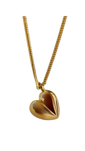 Necklace: Ruby Heart Necklace - 18K Gold