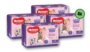 Baby: HUGGIES Diaper Pants Walker Girl 26 x 4 (WST $167.95 Excludes Taufusi Branch)
