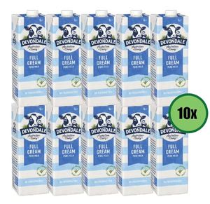 Beverages: Devondale Full Cream UHT Milk 10 x 1L (WST $45.38)