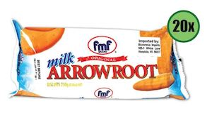 Biscuits: FMF Milk Arrowroot 20 x 250g (WST$62.78)