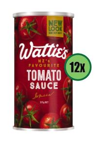 Watties Tomato Sauce Refill 12 x 575g (WST $61.58 Excludes Taufusi Branch)