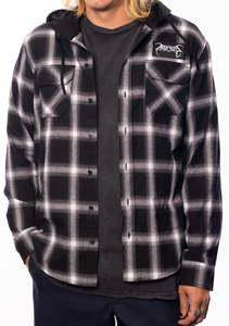 Jackets: Cursed Hooded Flannel Shirt