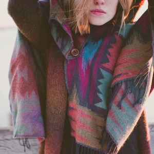 Products: Wool Hooded Poncho Alpaca SuriBol