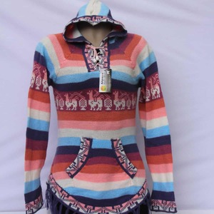 Products: Rainbow Alpaca Jumper with Tassels Alpaca SuriBol