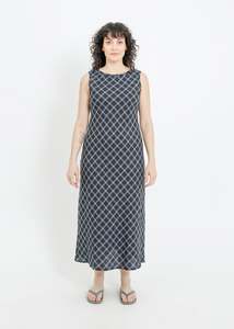DEE DRESS / BLACK-TEAL