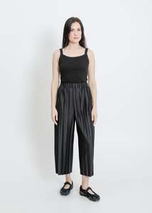 Workwear Work Pants Black Work Pants: FIORA PLEAT CULOTTE / BLACK