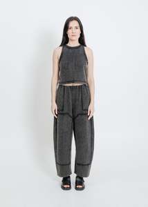 LESLIE TOP / WASHED BLACK