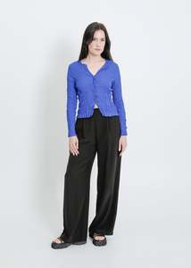 TANNER PLEAT CARDI / BRIGHT BLUE