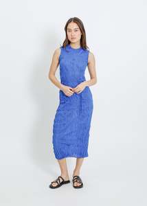 REAH PLEAT DRESS / BRIGHT BLUE