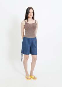 Shorts: SILVANA PLEAT SHORT / TEAL