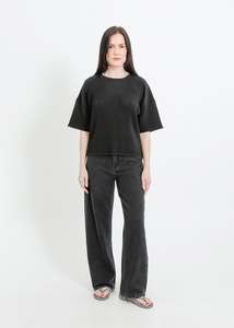 Tanks And Tees: MADISON PLEAT TOP / BLACK