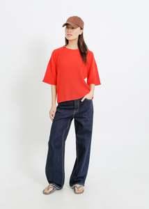 Tanks And Tees: MADISON PLEAT TOP / RED