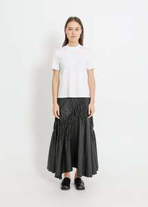 Skirts: RAVEN SKIRT / BLACK-WHITE