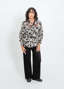 Satine Shirt / Moss-Black