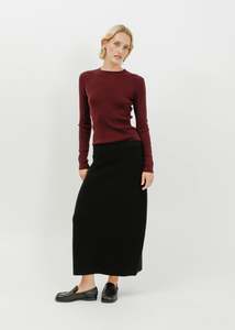 Leo Knit Skirt / Black