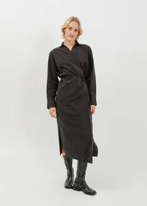 Winter Dresses: Vala Wrap Dress / Black