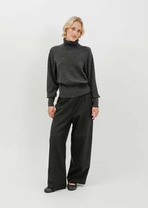 Knit Tops: Benson Knit Top / Charcoal