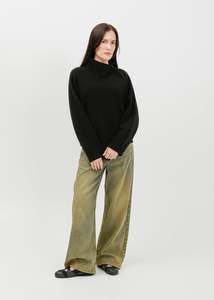 Knit Tops: Alia Knit Sweat / Black