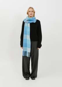 Winter Scarves: Lilah Scarf / Blue Check