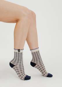 Classics: Loni Sock / Cream-Grey-Navy