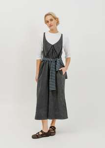 Winter Dresses: Roy Pinafore Dress / Washed Charcoal