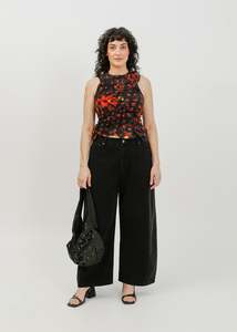 Tops Tops By Colour Black Tops: Fallon Top / Solar Noir