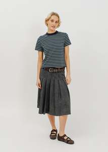 Tops Tops By Colour Black Tops: Franki Tee / Navy-White-Green
