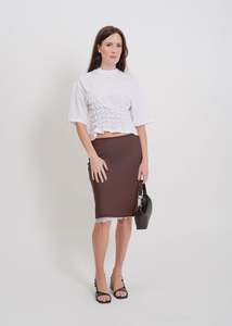 Kai Skirt / Chocolate-Baby Blue
