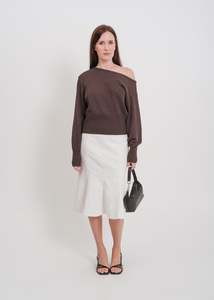 Melissa Denim Skirt / White
