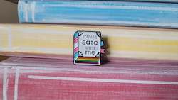 Alphabet Merch: Pin: You Are Safe With Me Book