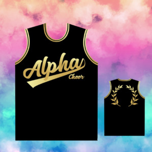 Black Basketball Singlet - Resell - Alpha Cheer NZ