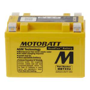 Motobatt Battery Quadflex AGM - MBTX9U