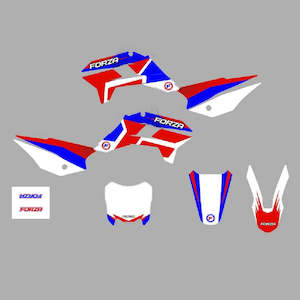 Off Road All The Off Road Are In This Collection: FORZA Aftermarket KRZ Style Plastic & Graphic Kit 2025 Blue Red Edition