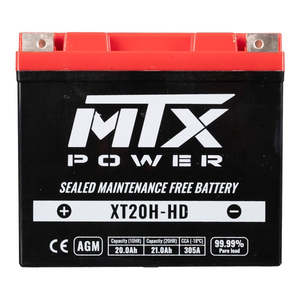 MTX Power Battery AGM - XT20H-HD (fits YTX20-BS)