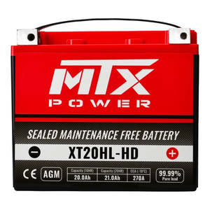 Batteries Other Accessories Road: MTX Power Battery AGM - XT20HL-HD (fits YTX20L-BS)