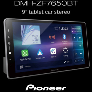 Head Unit: Pioneer DMH-ZF7650BT 9" CarPlay + AndroidAuto stereo