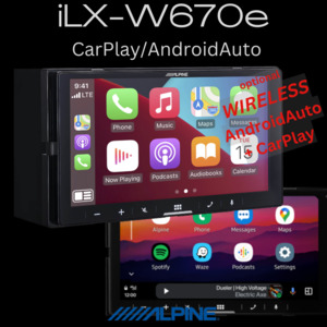 Head Unit: Alpine iLX-w670e CarPlay + AndroidAuto stereo