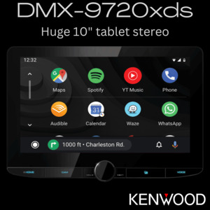Available Now: Kenwood DMX9720XDS 10" wireless carplay android auto tablet