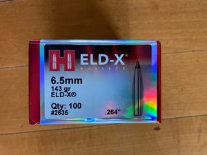 Products: Hornady 6.5mm 143 Grain ELD X