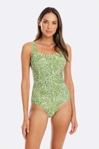 Swimwear: Togs Tahiti Gathered Square Swimsuit