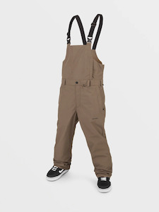 Mens Snow Pants: Volcom V.CO Sparta Bib Overall - Teak