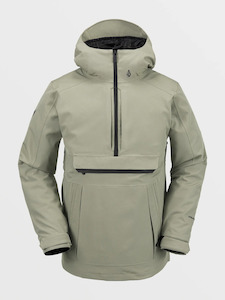 Mens Snowboard Jackets: Volcom Brighton Pullover Jacket - Light Military