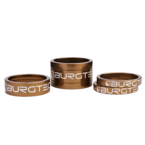 Handlebars Stems: Burgtec Stem Spacer Kit Kash Bronze (5mm Spacer x2, 10mm, 20mm Spacer)