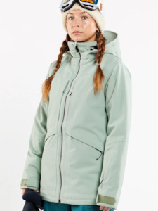 Womens Snow Jackets: Volcom Shelter 3D Stretch Jacket - Sage Frost